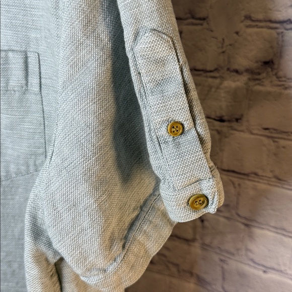 Murano Baird McNutt Light Gray Linen Shirt - Picture 2 of 7